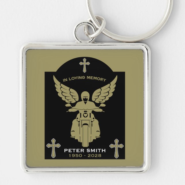 Llavero In Memory Motorbike Rider Biker Funeral (Frente)