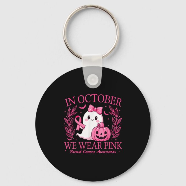 Llavero In October We Wear Nk Breast Cancer Awareness Hall (Anverso)