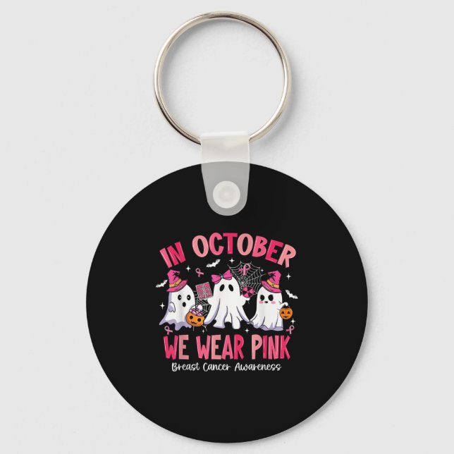 Llavero In October We Wear Nk Radiology Breast Cancer  (Anverso)
