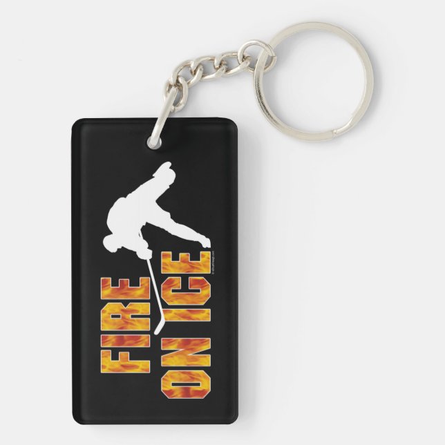 Llavero Incendio De Hockey Sobre Hielo (Atrás)