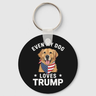 Llavero Incluso a mi perro le encanta Trump Bandera Estado