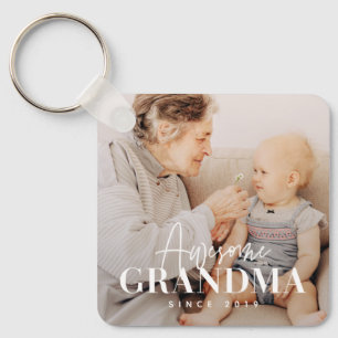 Llavero Increíble abuela desde 20XX simple foto elegante