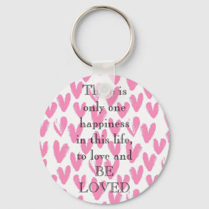 Llavero Increíble corazón rosado con amor una cita