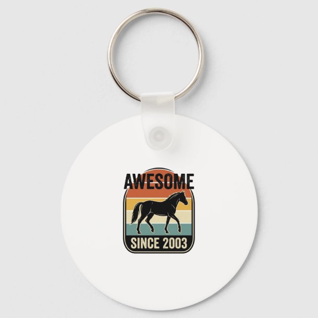 Llavero Increíble desde 2003 Diseño de cumpleaños de cabal (Anverso)
