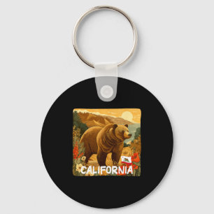 Llavero Increíble gráfico de oso de California en la natur