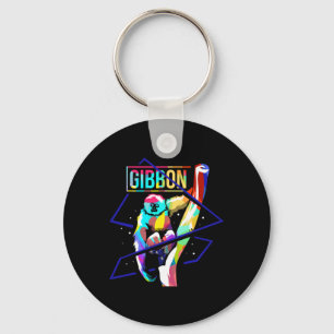 Llavero Increíble Hylobates Lar Lesser Ape Gibbon Gibbons