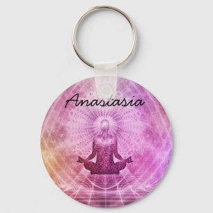 Llavero Increíble yoga morado