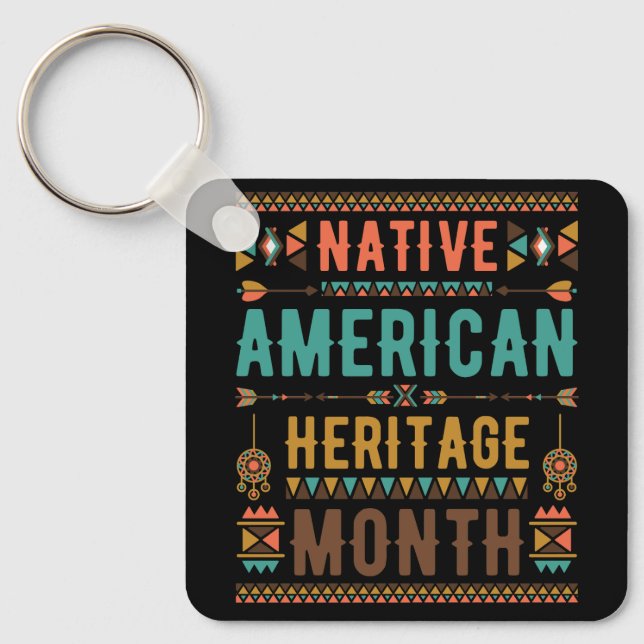 Llavero Ind, el mes de la herencia nativa india-americana (Anverso)