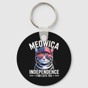 Llavero Independencia De Meowica Para Gatos Demasiado Patr
