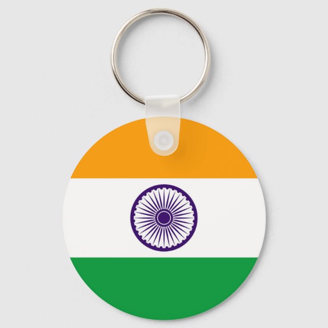 Llavero India country long flag nation symbol republic (Anverso)