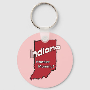 Llavero Indiana IN US Motto ~ Hoosier Mommy
