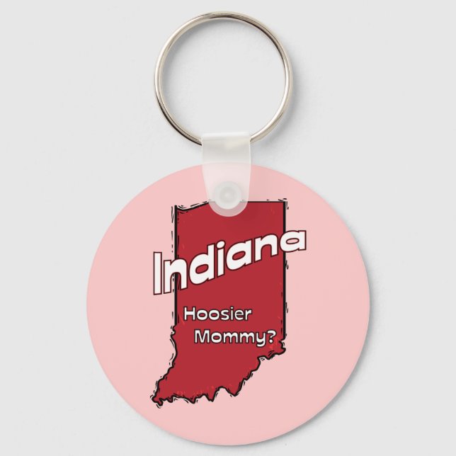 Llavero Indiana IN US Motto ~ Hoosier Mommy (Anverso)