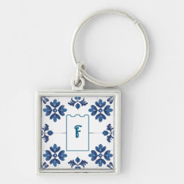 Llavero Indigo Azulejo Blue Portuguese Lisbon Decorative