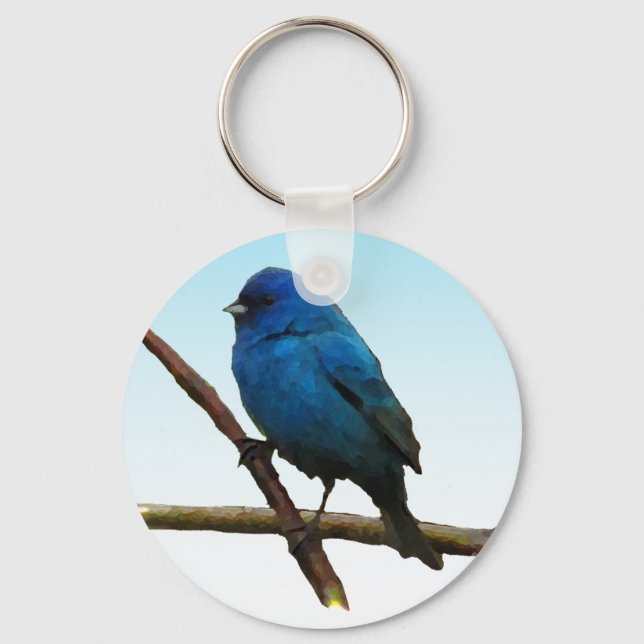 Llavero Indigo Bunting (Anverso)