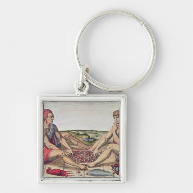 Llavero Indios que comen una comida (Frente)