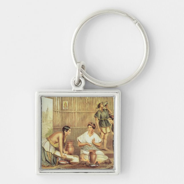 Llavero Indios que preparan las tortillas (Frente)