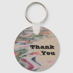 Llavero Inexpensive Unique Thank You Mosaic Color Tiles
