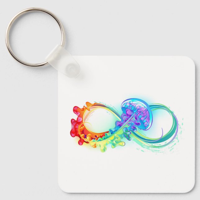 Llavero Infinidad con las medusas del arcoiris (Anverso)