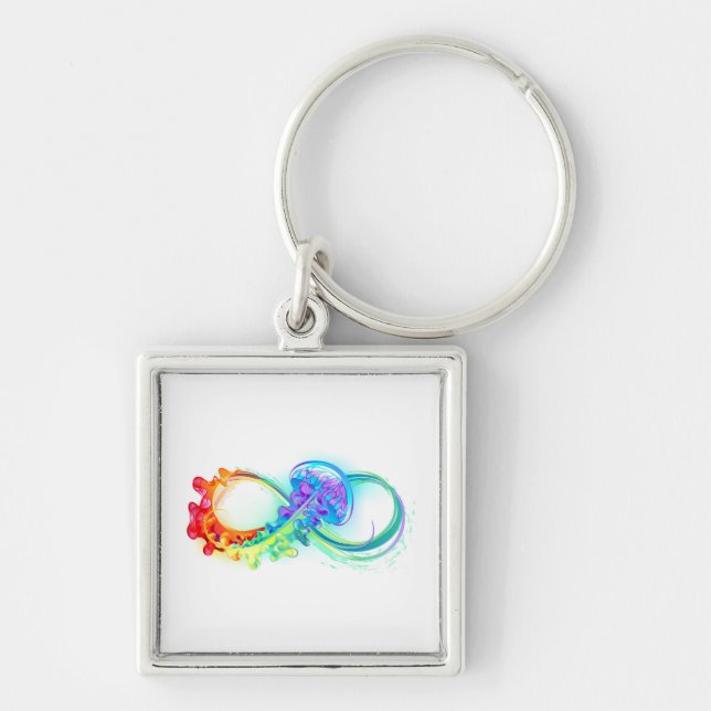 Llavero Infinidad con las medusas del arcoiris (Frente)
