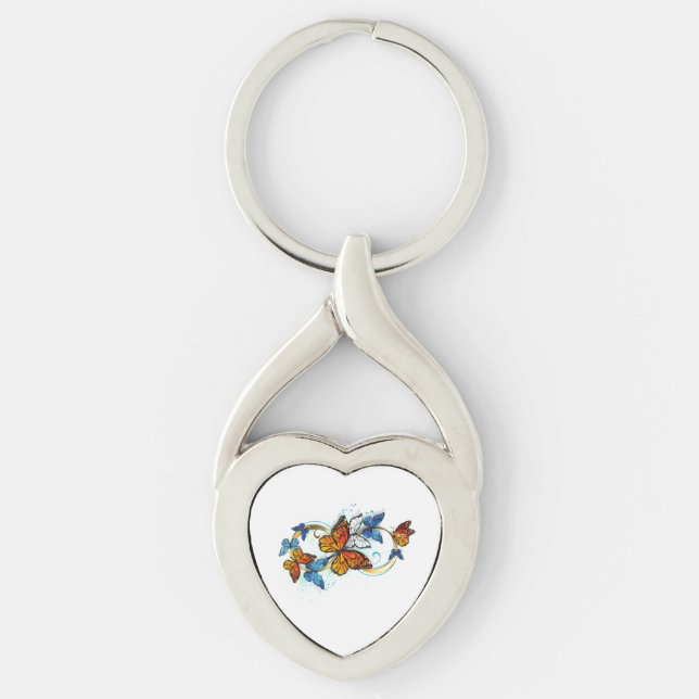 Llavero Infinidad de Mariposas Monarca (Anverso)