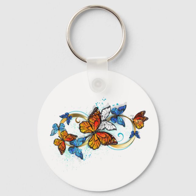 Llavero Infinidad de Mariposas Monarca (Anverso)