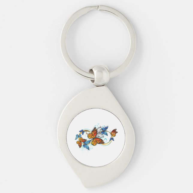 Llavero Infinidad de mariposas monarca (Anverso)