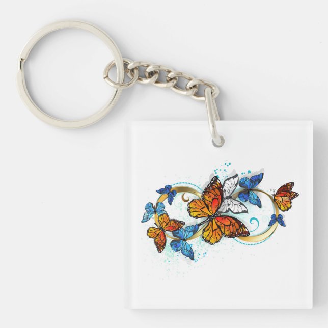 Llavero Infinidad de Mariposas Monarca (Frente)