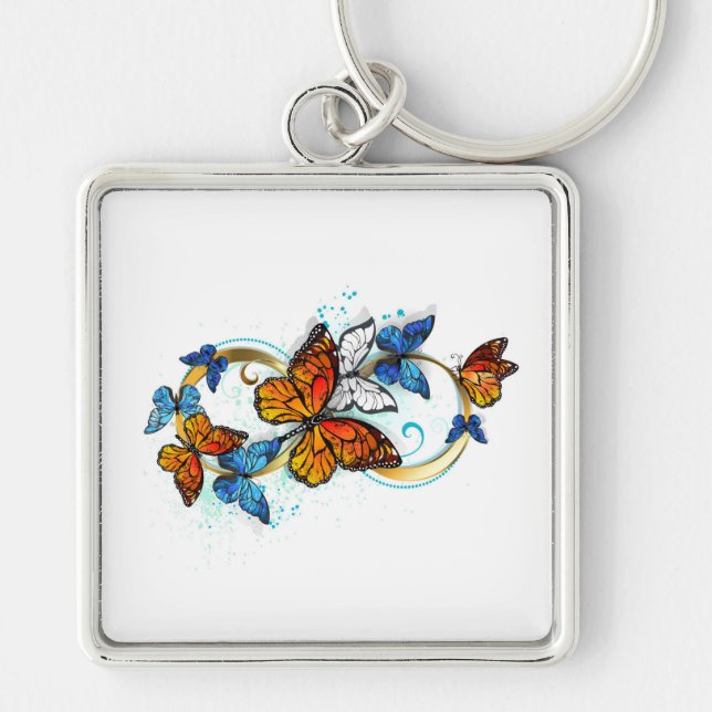Llavero Infinidad de mariposas monarca (Frente)