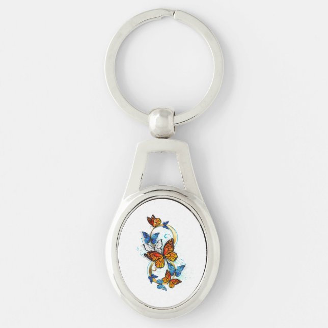 Llavero Infinidad de Mariposas Monarca (Anverso)