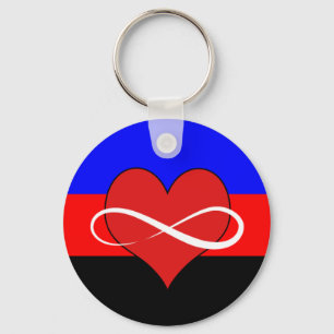 Llavero Infinite Heart with Flag