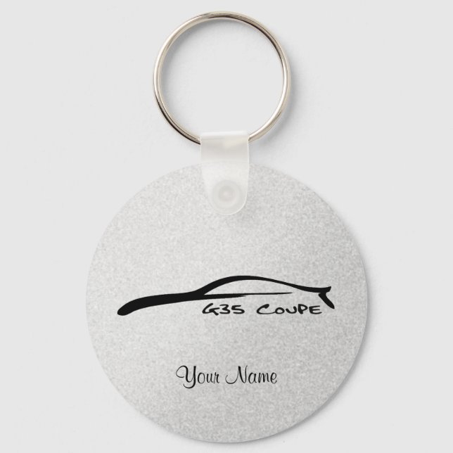 Llavero Infiniti G35 Coupe Silhouette Key-Chain (Plata) (Anverso)