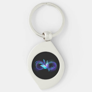 Llavero Infinito brillante con mariposa mágica