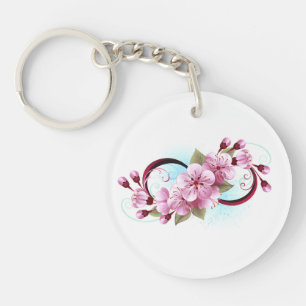 Llavero Infinito con las flores de flores de Sakura Blosso