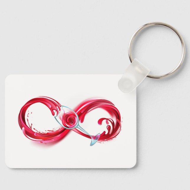 Llavero Infinito con vino Rojo (Anverso)