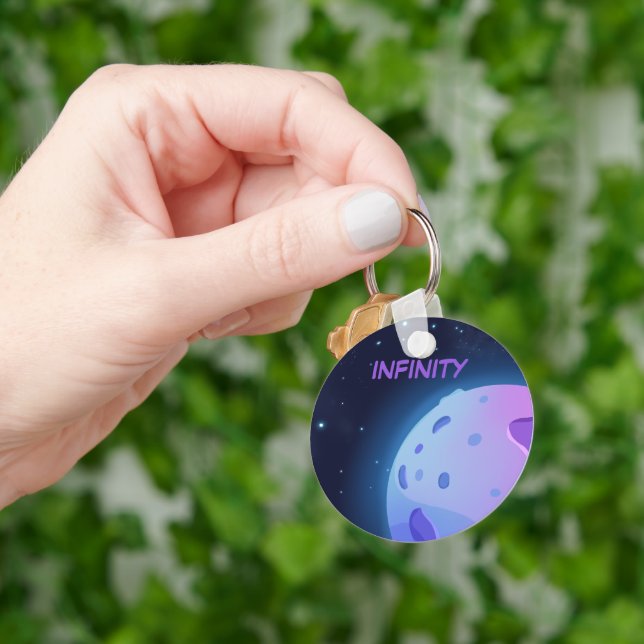 Llavero Infinito En La Cadena Clave Púrpura (Mano)