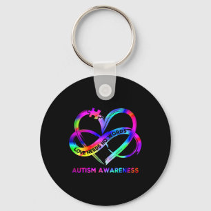 Llavero Infinity Heart Love Autism Awareness No necesita p