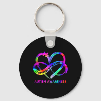 Llavero Infinity Heart Love Autism Awareness No necesita p