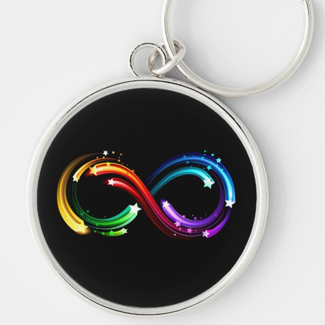 Llavero Infinity symbol of rainbow comets (Frente)