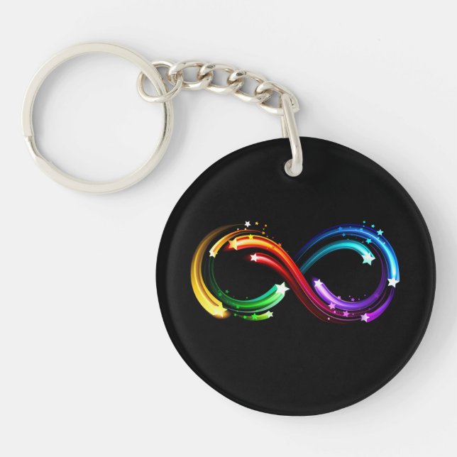 Llavero Infinity symbol of rainbow comets (Frente)