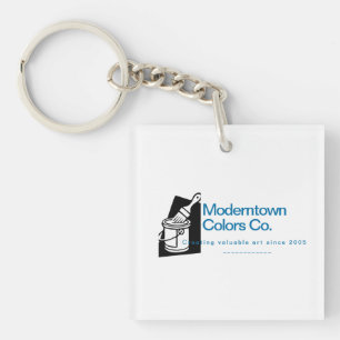 Llavero Información comercial del pintor de pincel Vector 