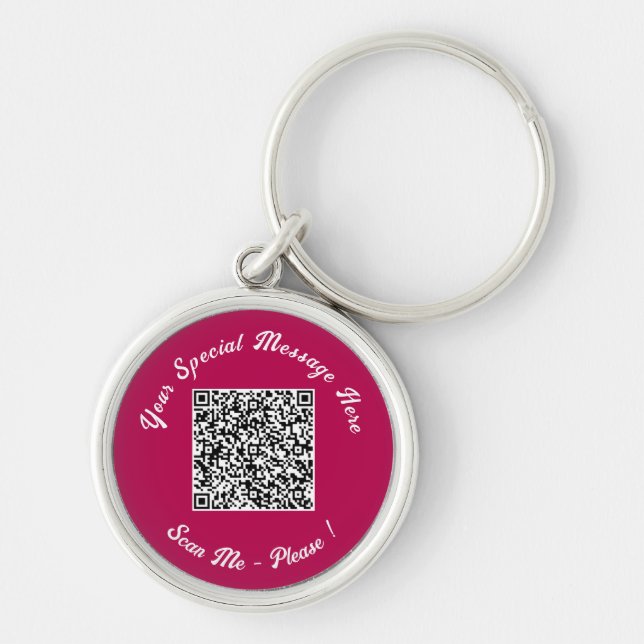 Llavero Información de código QR Información especial de t (Frente)