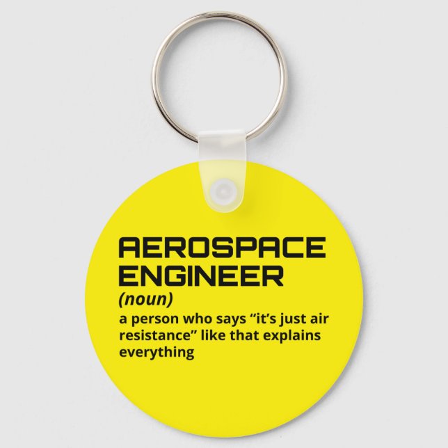 Llavero Ingeniero aeroespacial - Divertida definición B-4 (Anverso)