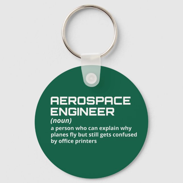Llavero Ingeniero aeroespacial: divertida definición W-5 (Anverso)