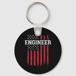Llavero Ingeniero Bandera Americana Usa Patriot