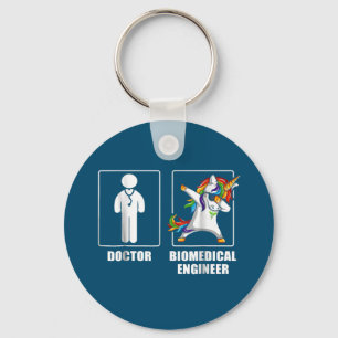 Llavero Ingeniero biomédico Unicorn Dabbing Funny Amantes