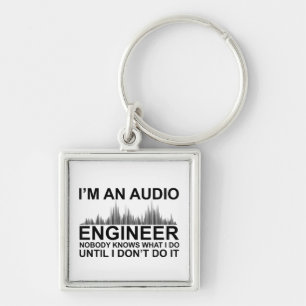 Llavero Ingeniero de sonido divertido que dice Ingeniería 