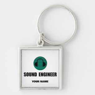 Llavero Ingeniero de sonido personalizado Ingeniería de au