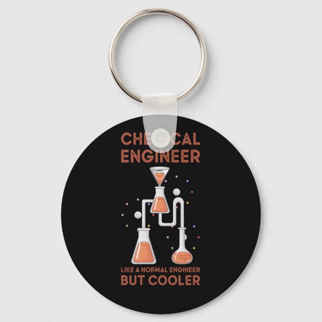 Llavero Ingeniero Químico Como Un Ingeniero Normal Pero In (Anverso)