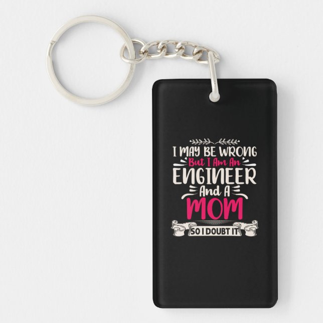 Llavero Ingeniero, Soy Ingeniero Y Mamá (Frente)