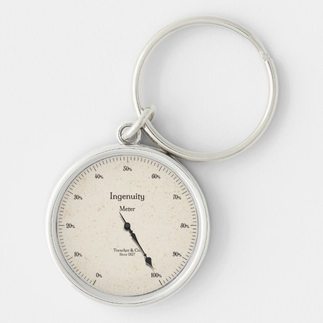 Llavero Ingenuity Meter Steampunk Machine Gage Industrial (Frente)